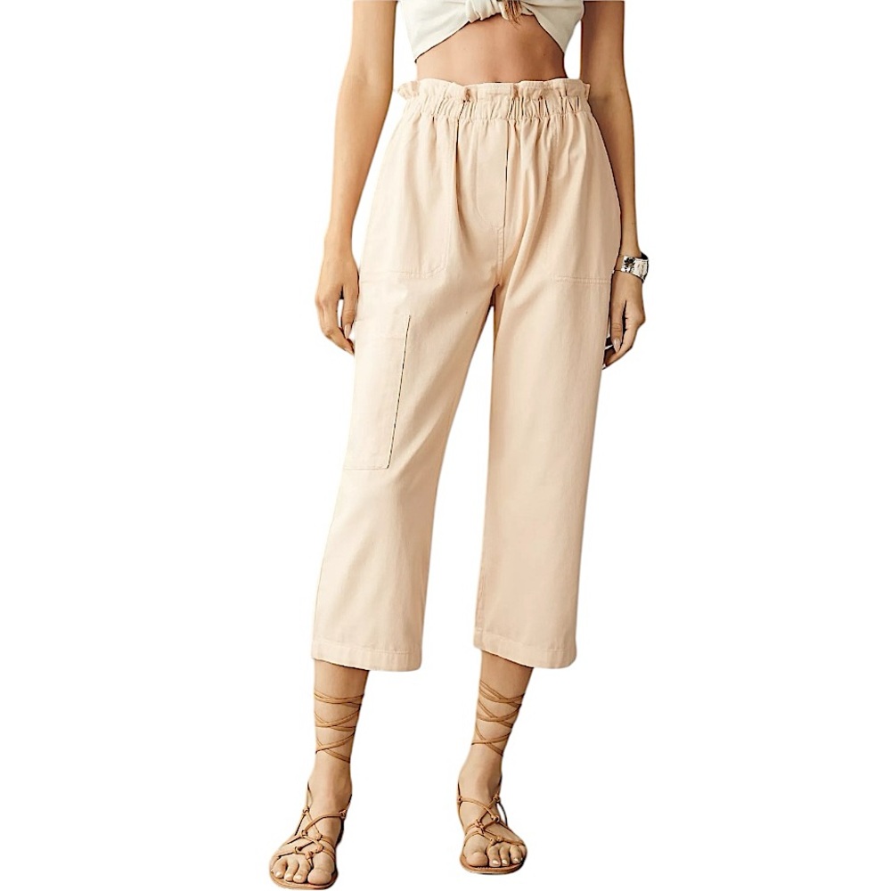 By Anthropologie Paperbag Crop Pants size M